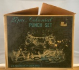 27 piece Colonia punch bowl set with original box