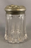 Antique pressed glass address of jar