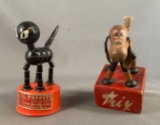 Group of two push button puppets