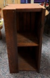 Primitive wood corner shelf