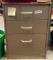 3 drawer filing cabinet with contents