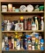 Cabinet lot of miscellaneous paint, cleaners, and more