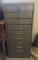 Metal 9 drawer cabinet