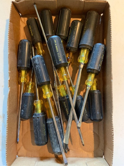 Group of Klein tools screwdrivers