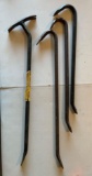 Group of four crowbars