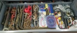 Drawer of hooks chains lights and more