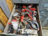 Drawer of clamps