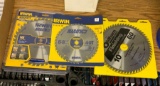 Group of three Irwin table saw blades