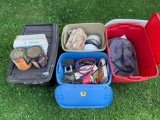 Four totes of miscellaneous items