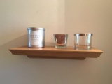 Small bathroom shelf with contents