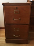 2 Drawer wood file cabinet