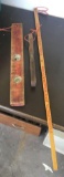 Group of 3 vintage advertising yard stick and levelers
