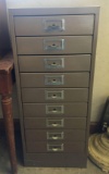 Metal 9 drawer cabinet