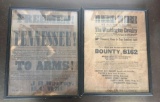 Group of 2 Reproduction Bounty posters