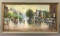 Framed artwork painting of a French Boulevard