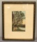 Vintage Wallace Nutting framed hand tinted print