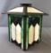 Vintage stained glass/slag glass lantern shade