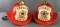 Group of 2 Vintage Childrens Texaco Fire Chief Hats