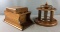 Group of 2 Vintage Wooden Pipe Holders