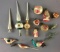 Group of 14 Vintage Glass Christmas Tree Toppers and Ornaments