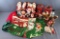 Group of Vintage Christmas Stocking and more