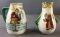 Group of 2 Royal Daulton Christmas Miniature Vase and Pitcher