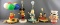 Group of 5 Vintage Childrens Lamps