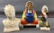 Group of 3 hand painted Native American figurines