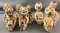 Group of 8 Primitive Clay Figure artifacts