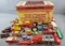 Vintage Cardboard Toy Chest with Toys, Tonka, etc.