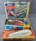 Group of 3 Toy Model Kits: Blimp, Zeppelin, and Airplane.