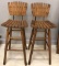 Group of 2 Wooden Vintage Stools
