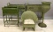 Group of vintage wicker furniture and decor