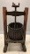 Antique cast iron and wood wine/fruit press