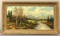 Vintage framed landscape oil painting