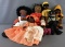 Group of 7 Vintage Black Americano Dolls