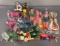 Group of Vintage Mexican paper mache, maracas, wooden toys