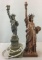 Group of 2 Vintage Statues of Liberty