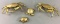 Group of 4 Brass Crabs and Turtles