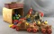 Group of vintage wooden toys