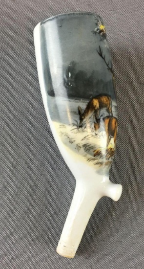 Vintage Ruhla Deer Scene Tobacco Pipe