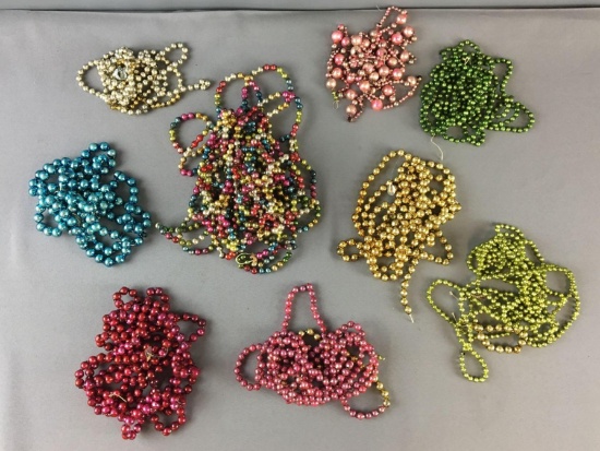 Group of Vintage Glass Garland Mercury Christmas Beads