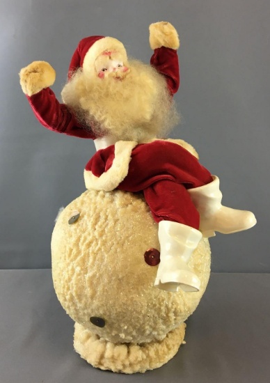 Vintage Styrofoam Ball with Santa