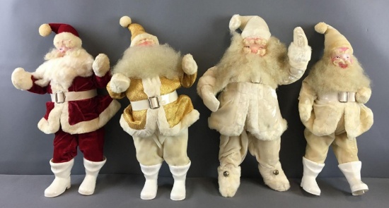 Group of 4 Vintage Santas