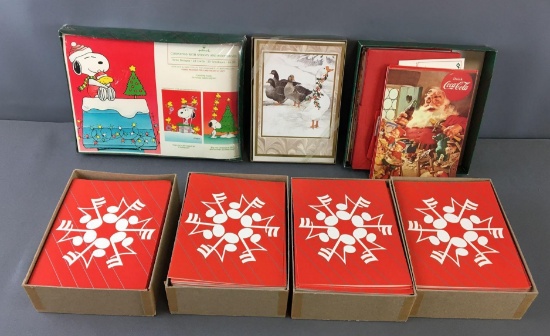 Group of Christmas Cards in boxes