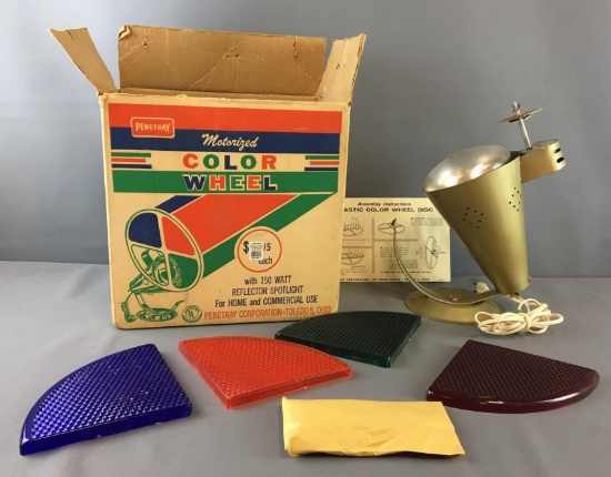 Vintage Motorized Color Wheel In Original Box