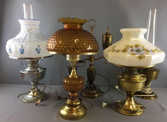 Group of 5 Vintage Electric Lamps