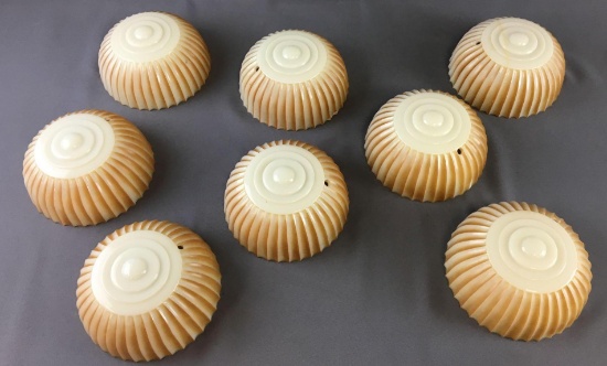 Group of 8 Vintage Glass Lamp Shades