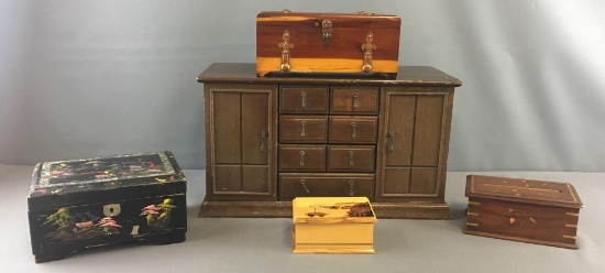 Group of 5 Jewelry Boxes and more