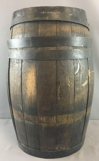 Primitive wooden barrel